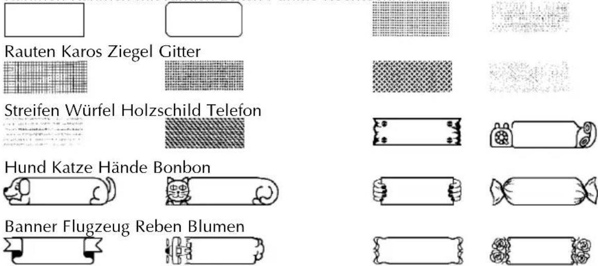 Rauten Karos Ziegel Gitter Streifen Würfel Holzschild Telefon Hund Katze Hände Bonbon Banner Flugzeug Reben Blumen