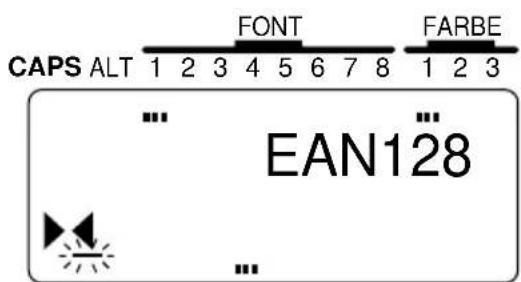 CAPS ALT 1 2 3 4 5 6 7 8 1 2 3 FONT FARBE EAN128