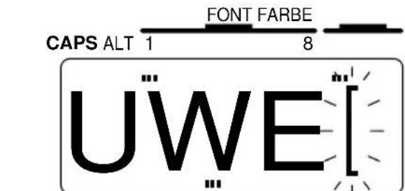 CAPS ALT 1 FONT FARBE 8 UWE