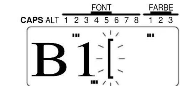 CAPS ALT 1 2 3 4 5 6 7 8 FONT FARBE B1