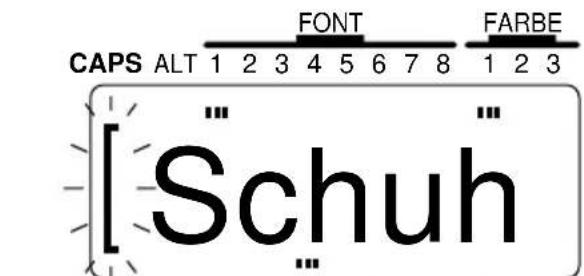 CAPS ALT 1 2 3 4 5 6 7 8 FONT FARBE [ Schuh ]