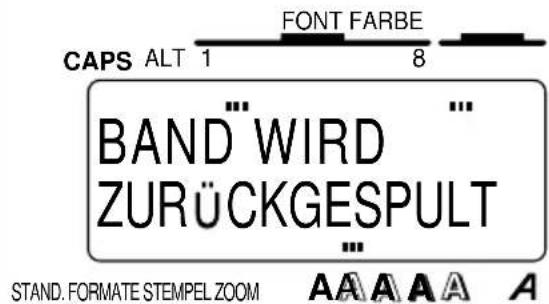 CAPS ALT 1 FONT FARBE 8 BAND WIRD ZURÜCKGESPLT STAND. FORMATE STEMPEL ZOOM A A A A A