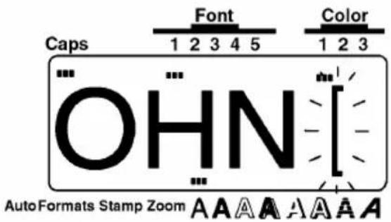 Caps Font Color 1 2 3 4 5 1 2 3 OHN AutoFormats Stamp Zoom A A A A A A A A