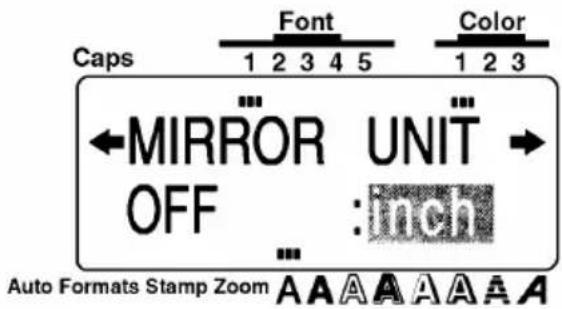 Caps Font Color 1 2 3 4 5 1 2 3 MIRROR UNIT OFF :mch Auto Formats Stamp Zoom A A A A A A A A