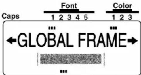 Caps Font Color 1 2 3 4 5 1 2 3 ←GLOBAL FRAME→ ...