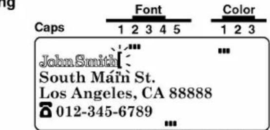 Capt Font Color 1 2 3 4 5 1 2 3 JohnSmith South Mān St. Los Angeles, CA 88888 012-345-6789