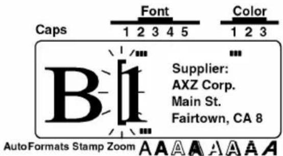 Caps Font Color 1 2 3 4 5 1 2 3 B1 Supplier: AXZ Corp. Main St. Fairtown, CA 8 AutoFormats Stamp Zoom A A A A A A A A