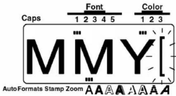 Caps Font Color 1 2 3 4 5 1 2 3 MMY AutoFormats Stamp Zoom AAAA A A A A