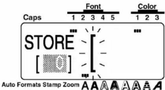 Caps Font Color 1 2 3 4 5 STORE [ ] Auto Formats Stamp Zoom A A A A A A A A