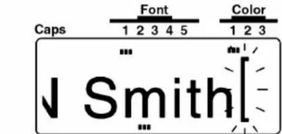 Caps Font Color 1 2 3 4 5 1 2 3 Smith
