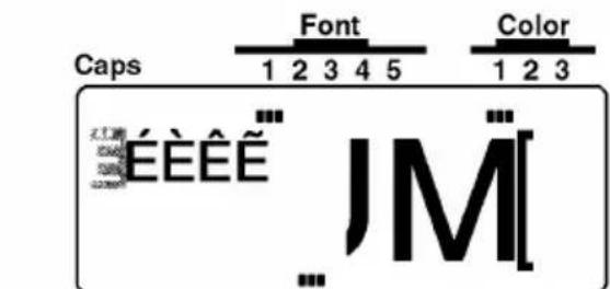Caps Font Color 1 2 3 4 5 1 2 3 ÉÉÊÊ JM