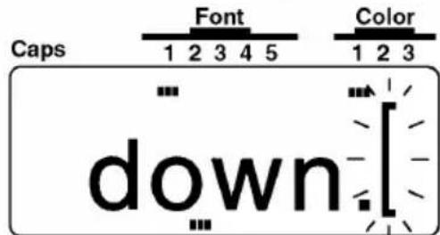 Caps Font Color 1 2 3 4 5 1 2 3 down