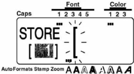 Caps Font Color 1 2 3 4 5 1 2 3 STORE [ ] AutoFormats Stamp Zoom A A A A A A A A