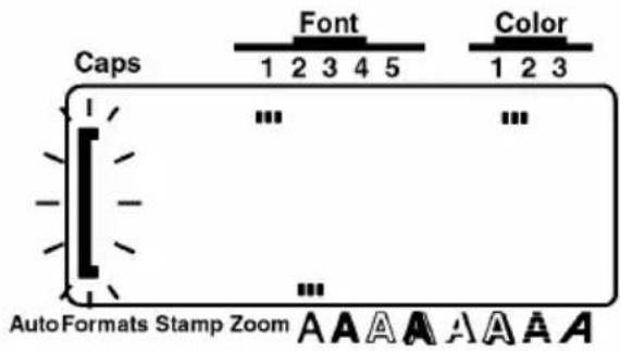 Caps Font Color 1 2 3 4 5 1 2 3 AutoFormats Stamp Zoom A A A A A A A A