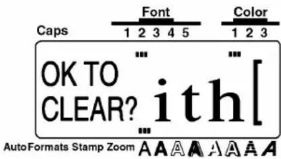 Caps Font Color 1 2 3 4 5 1 2 3 OK TO CLEAR? ith[ AutoFormats Stamp Zoom A A A A A A A A