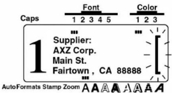 Caps 1 Font Color 1 2 3 4 5 1 2 3 Supplier: AXZ Corp. Main St. Fairtown, CA 88888 AutoFormats Stamp Zoom A A A A A A A A