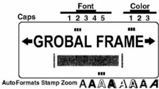 Caps Font Color 1 2 3 4 5 GROBAL FRAME AutoFormats Stamp Zoom A A A A A A A A