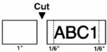 Cut ABC1 1" 1/6" 1/6"
