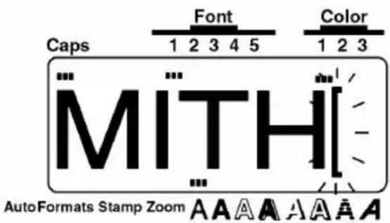 Caps Font Color 1 2 3 4 5 1 2 3 MITH AutoFormats Stamp Zoom A A A A A A A A