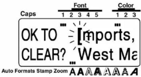 Caps Font Color 1 2 3 4 5 OK TO "Imports, CLEAR? West Ma" Auto Formats Stamp Zoom A A A A A A A A