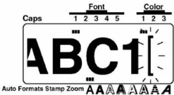 Caps Font Color 1 2 3 4 5 1 2 3 ABC1 Auto Formats Stamp Zoom A A A A A A A
