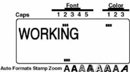 Caps Font Color 1 2 3 4 5 1 2 3 WORKING Auto Formats Stamp Zoom A A A A A A A A