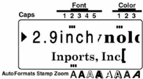 Caps Font Color 1 2 3 4 5 1 2 3 ► 2.9inch/nolc Inports, Inc[ AutoFormats Stamp Zoom A A A A A A A A