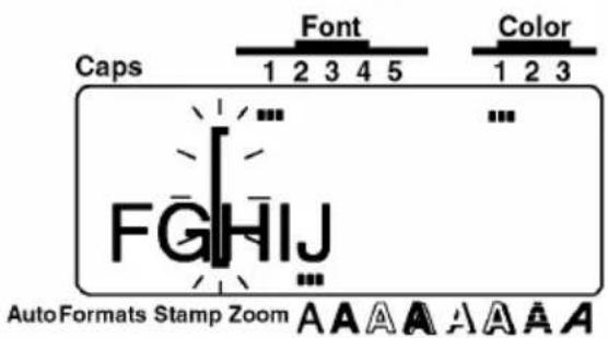 Caps Font Color 1 2 3 4 5 1 2 3 FGHII AutoFormats Stamp Zoom A A A A A A A A