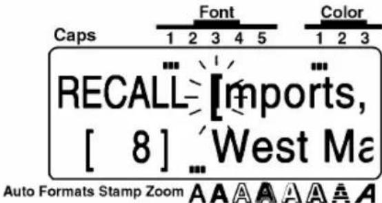 Caps 1 2 3 4 5 Font Color 1 2 3 RECALL= [imports, [ 8 ] 'West Ma Auto Formats Stamp Zoom A A A A A A A A