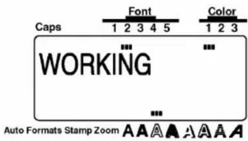 Caps Font Color 1 2 3 4 5 1 2 3 WORKING Auto Formats Stamp Zoom A A A A A A A A