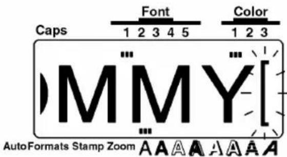 Caps Font Color 1 2 3 4 5 1 2 3 MMY AutoFormats Stamp Zoom A A A A A A A A