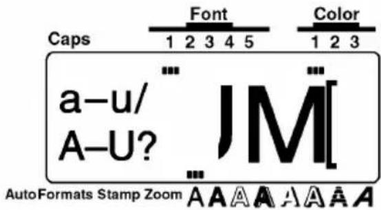 Caps 1 2 3 4 5 a-u/ A-U? JM Color 1 2 3 AutoFormats Stamp Zoom A A A A A A A A