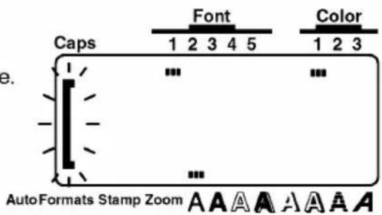 Caps Font Color 1 2 3 4 5 1 2 3 AutoFormats Stamp Zoom A A A A A A A A