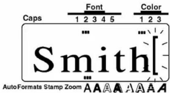 Caps Font Color 1 2 3 4 5 1 2 3 Smith AutoFormats Stamp Zoom A A A A A A A A