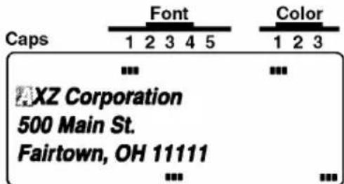 Caps Font Color 1 2 3 4 5 1 2 3 XXX Corporation 500 Main St. Fairtown, OH 11111
