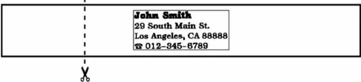 John Smith 29 South Main St. Los Angeles, CA 88888 012-345-6789