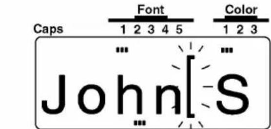Caps Font Color 1 2 3 4 5 1 2 3 JohnS