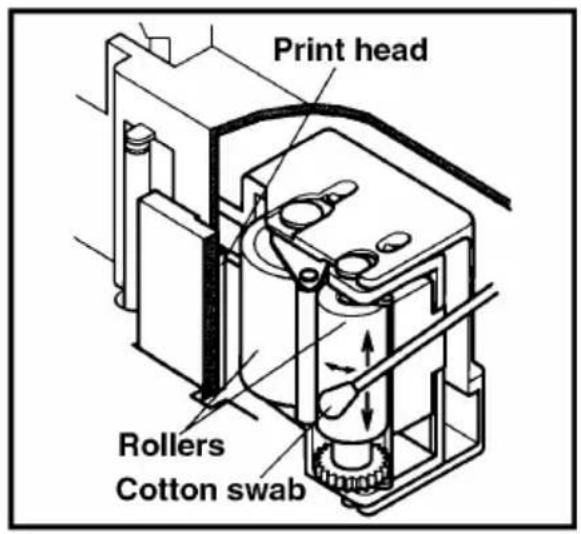 Print head Rollers Cotton swab