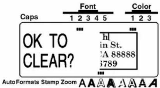 Caps Font Color 1 2 3 4 5 1 2 3 OK TO CLEAR? hl in St. A 88888 3789 AutoFormats Stamp Zoom A A A A A A A A