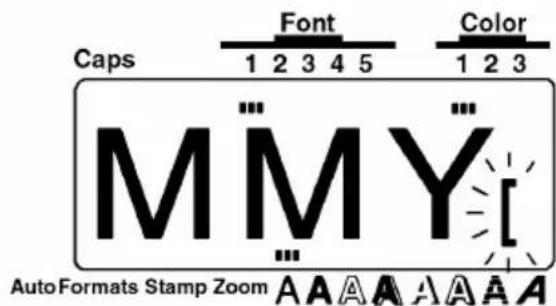 Caps Font Color 1 2 3 4 5 1 2 3 M M Y AutoFormats Stamp Zoom A A A A A A A A