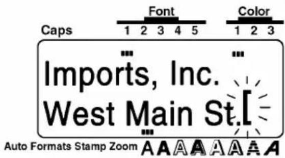 Caps 1 2 3 4 5 Font Color 1 2 3 Imports, Inc. West Main St. Auto Formats Stamp Zoom A A A A A A A A