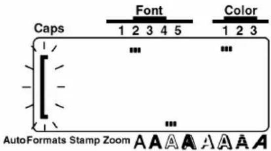 Caps Font Color 1 2 3 4 5 1 2 3 AutoFormats Stamp Zoom A A A A A A A A