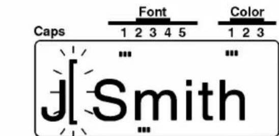 Caps Font Color 1 2 3 4 5 1 2 3 Jl Smith
