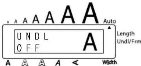 A A A A A A Auto Length Undl/Frm U N D L O F F A Width