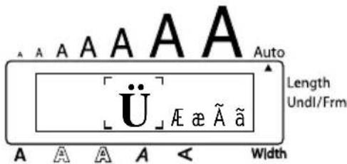 A A A A A A Auto Length Undl/Frm Ü Æ æ Æ ã Width A A A A <