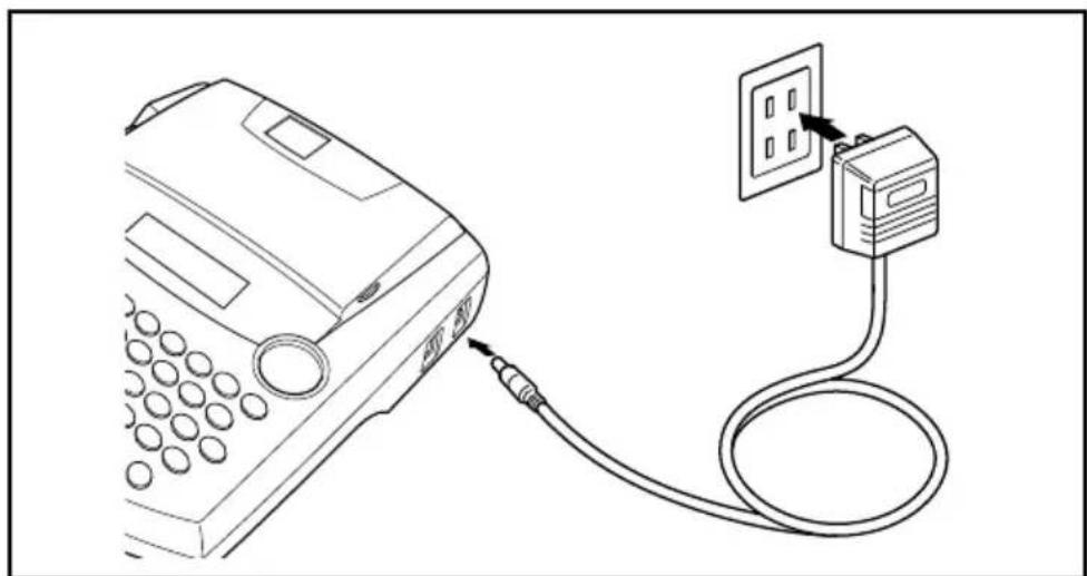 BROTHER P-Touch 2310 - To connect the optional AC adaptor: - 1