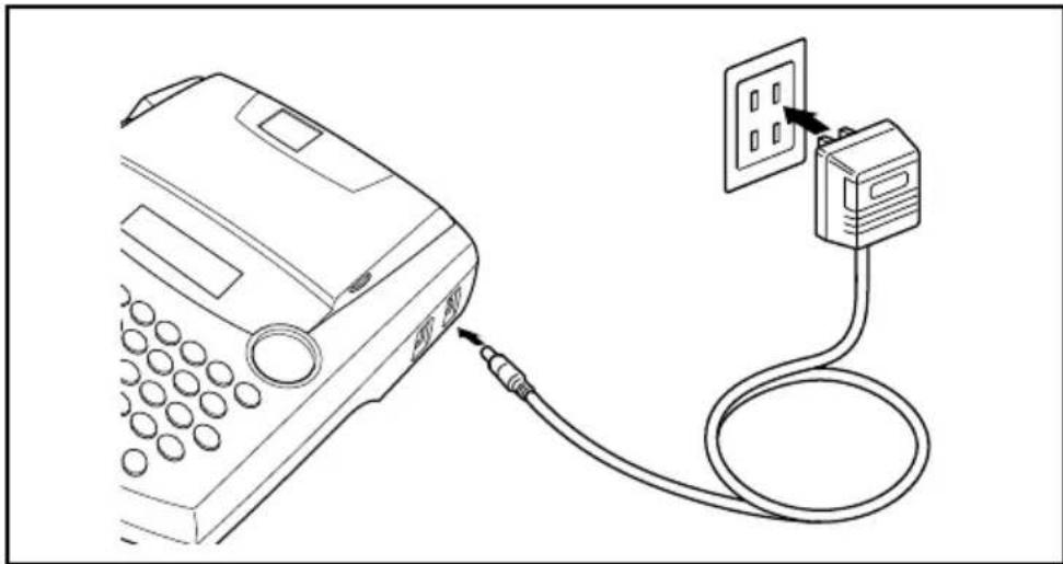 BROTHER P-Touch 2310 - Para conectar el adaptador de CA opcional: - 1