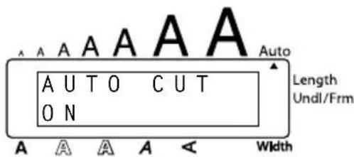 A A A A A A AUTO CUT ON Length Undl/Frm Width