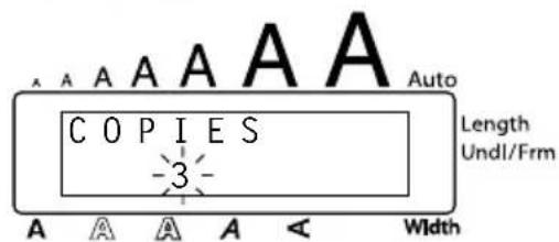 A A A A A A Auto C O P I E S -3- Length Undl/Frm A A A A A < Width
