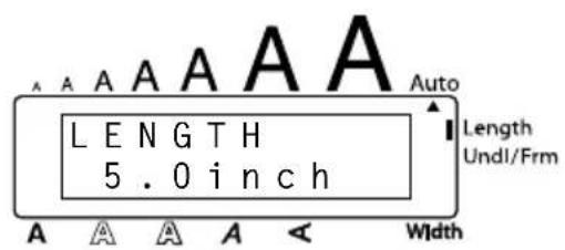 A A A A A A LENGTH 5.0 inch Auto Length Undl/Frm Width